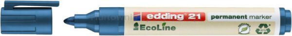 Edding Marker permanentny e-21 ecoline, 1,5-3mm, niebieski 