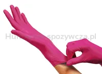 Rękawice Nitrylowe Bezpudrowe Maxter, 100 Szt., Rozmiar L, Różowe - 4