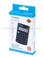 Kalkulator kieszonkowy DONAU TECH, 8-cyfr. wyświetlacz, wym. 97x60x10 mm, czarny - 3