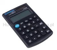 Kalkulator kieszonkowy DONAU TECH, 8-cyfr. wyświetlacz, wym. 97x60x10 mm, czarny - 5