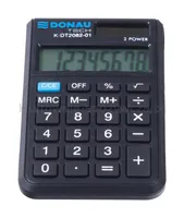 Kalkulator kieszonkowy DONAU TECH, 8-cyfr. wyświetlacz, wym. 97x60x10 mm, czarny - 11