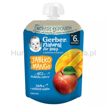 Gerber Deserek w tubce jabłko mango po 6 miesiącu 80g