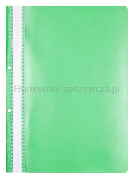 Office Products Skoroszyt, PP, A4, 2 otwory, 100/170mikr., wpinany, zielony 