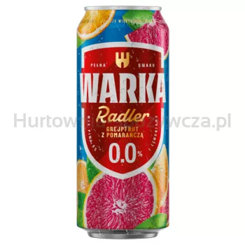 Warka Radler 0% Grejpfrut z Pomarańczą 500 ml Puszka Kaucja