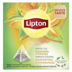 Lipton Herbata O Smaku MandarynkaI Pomarańcza Zielona Aromatyzowana 36 G (20 TOREBEK)