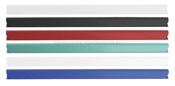 Listwa zaciskająca DONAU, PVC, A4, 8mm, do 80 kartek, czarna - 2