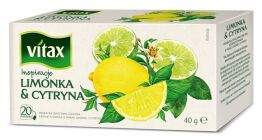 Herbata VITAX Inspirations, limonka z cytryną, 20 torebek