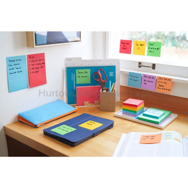 Karteczki samoprzylepne Post-it® Super Sticky, PLAYFUL, 76x127mm, 6x90 kart. - 4