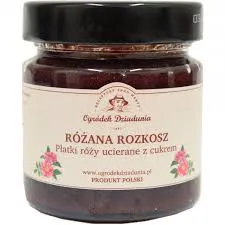 Ogródek Dziadunia Różana rozkosz płatki róży ucierane z cukrem 240g