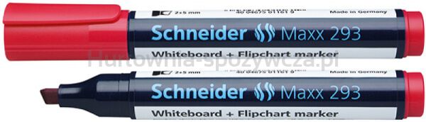Schneider Marker do tablic Maxx 293, ścięty, 2-5mm, czerwony 
