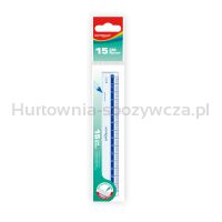 Linijka plastikowa KEYROAD, 15 cm, zawieszka, transparentna