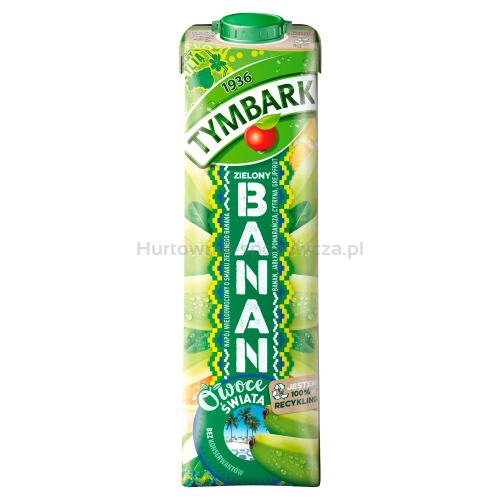 Tymbark Napój Owoce Świata Wieloowocowy Zielony Banan 1 L