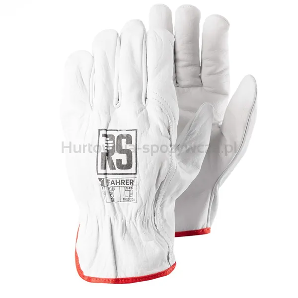 Rękawice RS FAHRER B, typu driver, rozm.8, białe