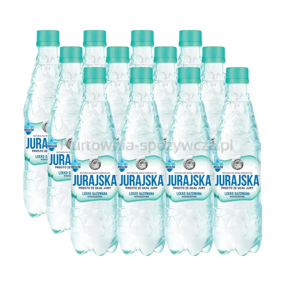 Woda Jurajska Mineralna lekko gazowana 500 ml (w tym +0,50 zł/szt. zwrotnej kaucji)