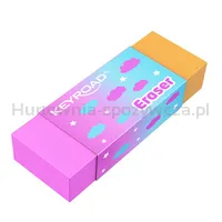 Gumka do ścierania KEYROAD, pastel, tęczowa, 50x19x10 mm, display, mix kolorów - 2