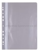 Skoroszyt OFFICE PRODUCTS, PP, A4, miękki, 100/170mikr., wpinany, szary