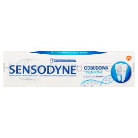 Sensodyne Odbudowa I Ochrona Pasta Z Fluorem Do Nadwrażliwych Zębów, Wyrób Medyczny, Utwardzająca Szkliwo O Smaku Miętowym, 75 Ml