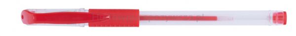 Office Products Długopis żelowy, gumowy uchwyt, 0,5mm, czerwony 