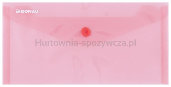 Donau Teczka kopertowa zatrzask, PP, DL, 180mikr., czerwona 
