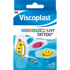 Viscoplast Tattoo Wodoszczelne Plastry Z Kolorowym Nadrukiem, 10 Szt.