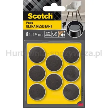 Scotch Ultra Odporne Podkładki Filcowe, Szare, ?25Mm, 8 Szt./Opak.