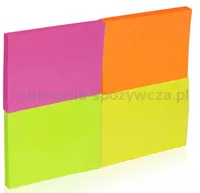 Donau Bloczek Samoprzylepny notes, 38x51mm, 4x50 kart., neonowe 