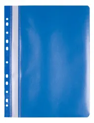 Skoroszyt OFFICE PRODUCTS, PP, A4, miękki, 100/170mikr., wpinany, niebieski