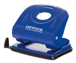 Office Products Dziurkacz dziurkuje do 30 kartek, metal, niebieski 