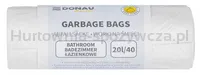 Worki na śmieci DONAU HOME, łazienkowe (HDPE), 20l, 40 szt., białe - 3
