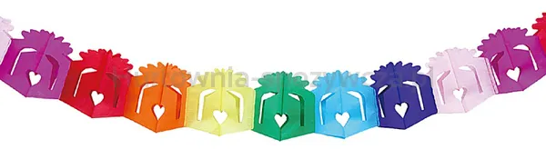 Girlanda papierowa PARTY GO Gift, 3m, mix kolorów