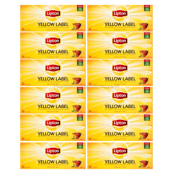 Lipton Herbata Yellow Label 25 Torebek x 16 sztuk