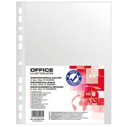 Office Products Koszulki na dokumenty PP, A4, krystal, 60mikr., 100szt. 