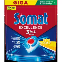 Somat Kapsułki Do Zmywarki 3In1 Lemon 70 Szt.