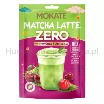 Mokate Matcha Latte Zero o smaku Wiśnia & Acerola 20 g