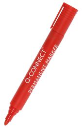 Marker permanentny Q-CONNECT, okrągły, 2-3mm (linia), czerwony