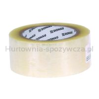 Taśma pakowa DONAU Hot-Melt , 48mm, 132m, 40mikr., transparentna - 2