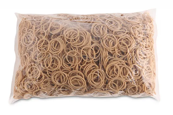 Gumki Recepturki Office Products, Średnica 25Mm, 1,5X1,5Mm, 60% Kauczuku, 1000G, Zgrzewka, Naturalne