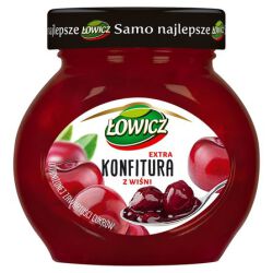 Łowicz Konfitura Extra Z Wiśni Obniżonej Zawartości Cukrów 240 G