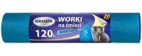 Worki na śmieci GROSIK, mocne, 120l, 20szt.,niebieskie