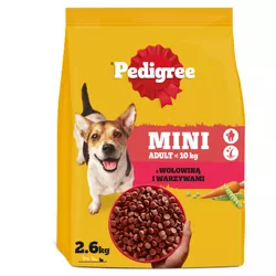 Pedigree Mini Adult sucha karma z wołowiną i warzywami 2,6 kg
