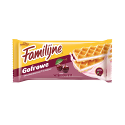 Familijne Gofrowe o smaku wiśniowym 140g