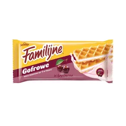 Familijne Gofrowe o smaku wiśniowym 140g