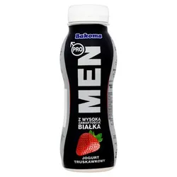 Bakoma Men Jogurt Pitny Truskawkowy Wysokobiałkowy 230G