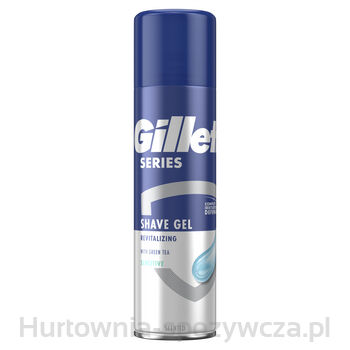 Gillette Series Rewitalizujący Żel Do Golenia Dla Mężczyzn, Z Zieloną Herbatą, 200 Ml