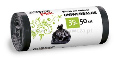 Worki na śmieci STELLA, HDLD, 35 l, 50 szt., czarne