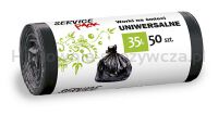 Worki na śmieci STELLA, HDLD, 35 l, 50 szt., czarne
