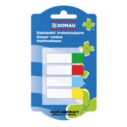 Zakładki Indeksujące Donau Pp 12X45Mm 4X20 Kart Mix Kolorów