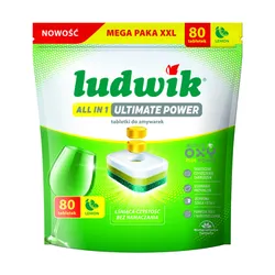 Ludwik Tabletki Do Zmywarek All In 1 Ultimate Power 80 Szt. Lemon