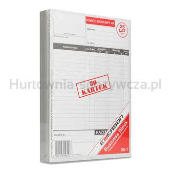 Druk Dowód dostawy Emerson wielokopia A5, 5 bloczków x 80 kartek