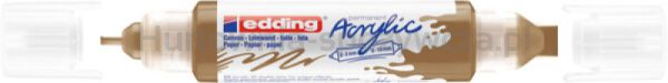 Marker akrylowy 3D e-5400 EDDING, podwójny, 2-3 mm, 5-10 mm, matowe złoto